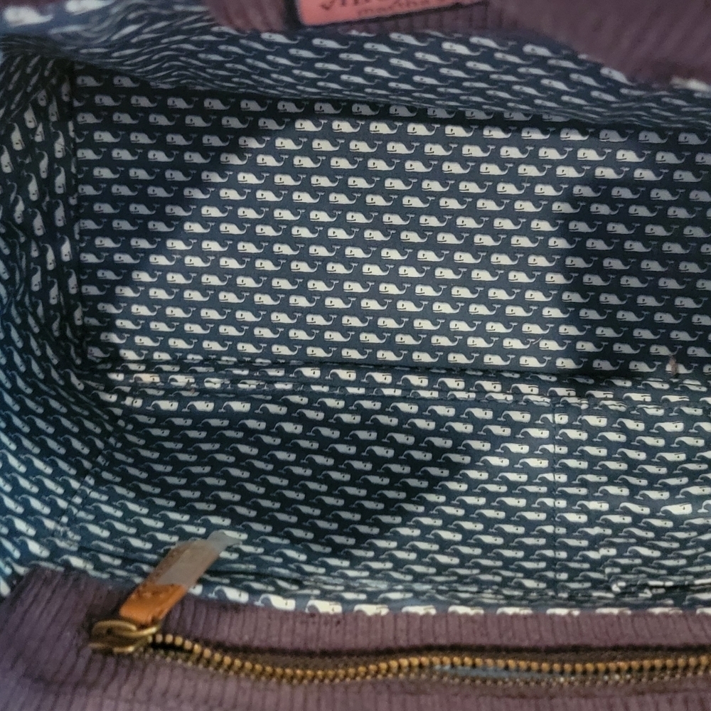VINEYARD VINES PURSE - NAVY CORDUROY & LEATHER - Picture 8 of 8